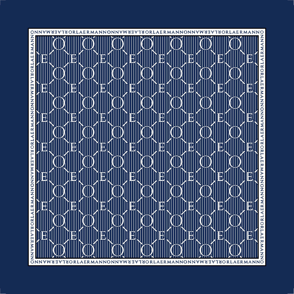 Orla Ermanno initials navy OE221-4 90cm