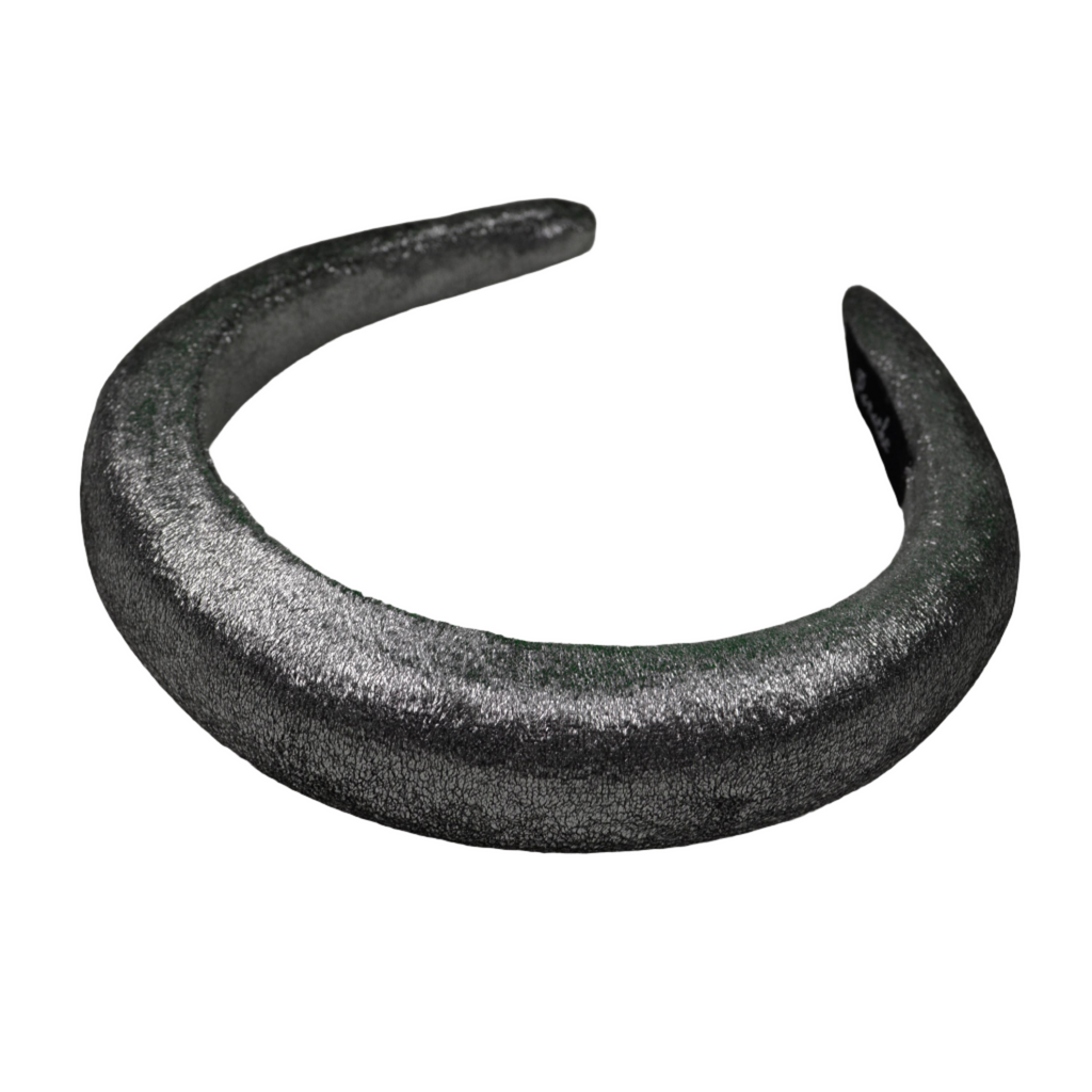 2.5cm Suede padded headband - Silver - SS2012