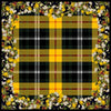 Wyatt Layne Lemons and apples black/yellow plaid  WL189 90cm