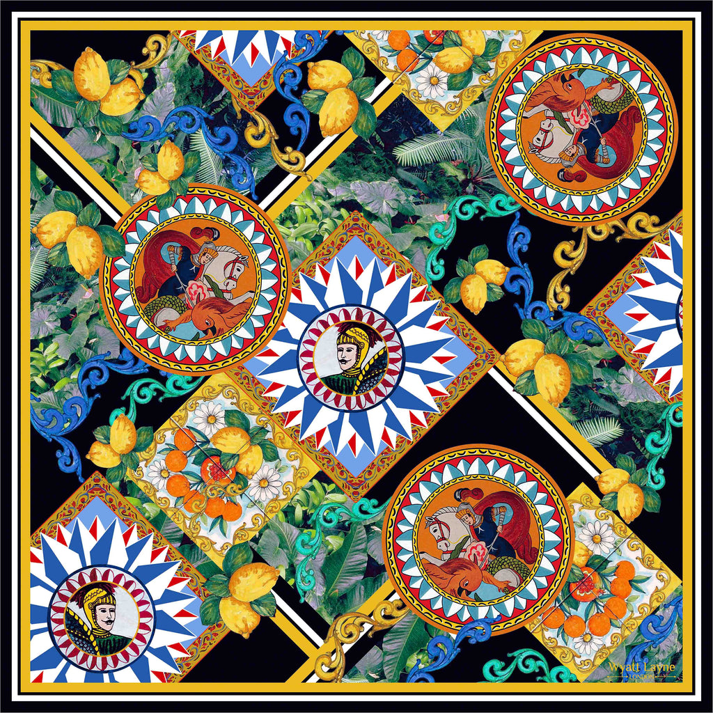 Wyatt Layne Amalfi Tile Lemon WL207-1 90cm